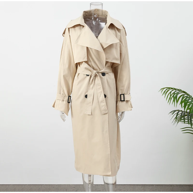 Solid Laepl Lace Up Trench Coat Women Fashion Full Sleeve Waist Cinching Short Windbreak 2026 New Autumn Office Commute Outwear