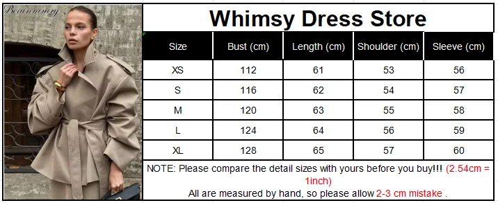 Solid Laepl Lace Up Trench Coat Women Fashion Full Sleeve Waist Cinching Short Windbreak 2026 New Autumn Office Commute Outwear