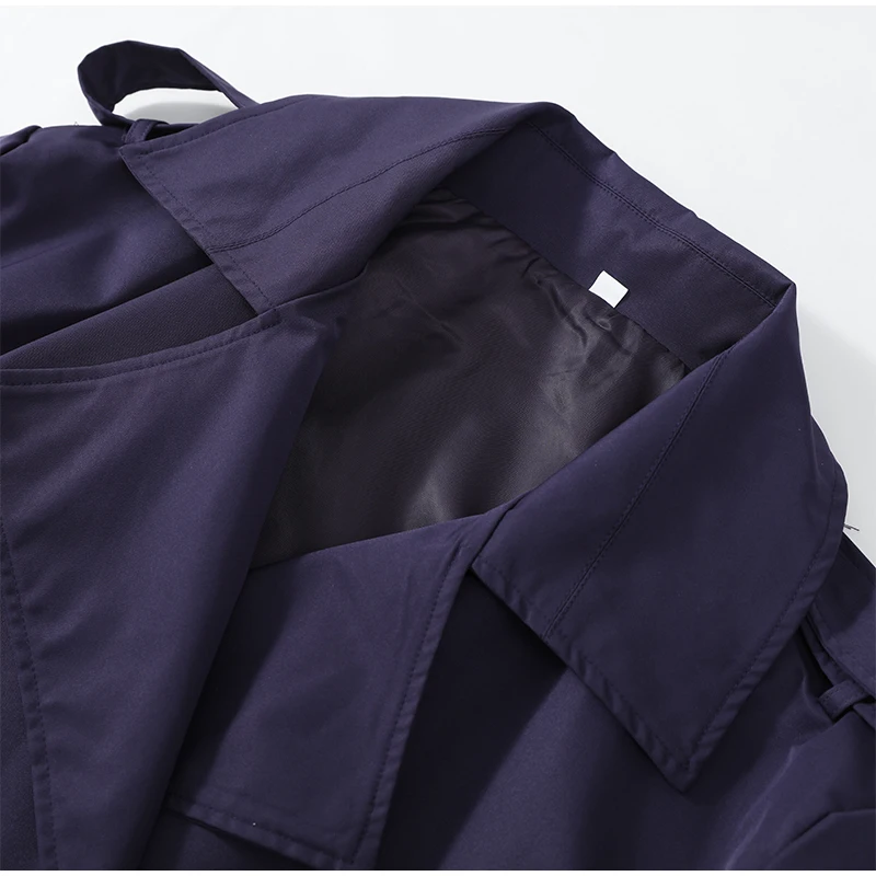 Solid Laepl Lace Up Trench Coat Women Fashion Full Sleeve Waist Cinching Short Windbreak 2026 New Autumn Office Commute Outwear