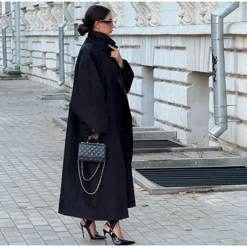 Solid Laepl Lace Up Trench Coat Women Fashion Full Sleeve Waist Cinching Short Windbreak 2026 New Autumn Office Commute Outwear