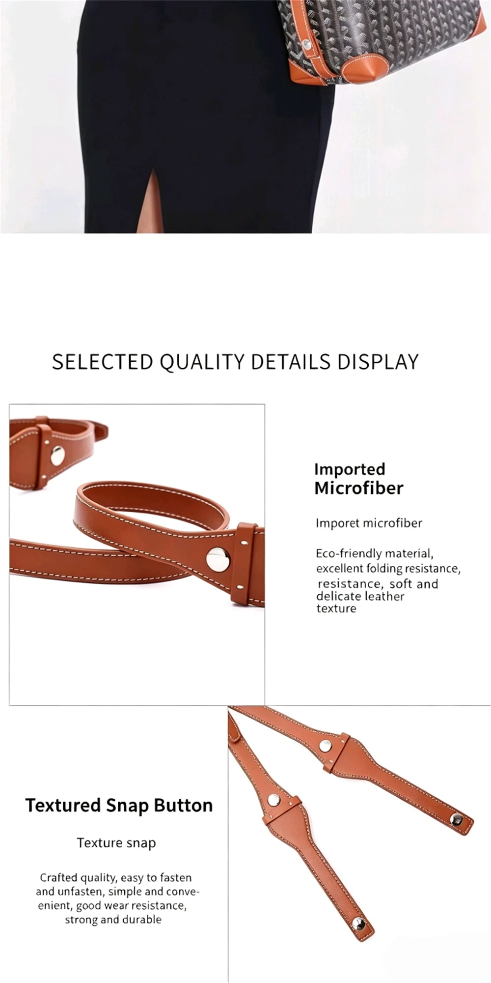 Crossbody Shoulder Strap for Goyard Bowling 25 Toiletry Bag,Extended Handle Strap, Women Handbag Modification Replacement Access