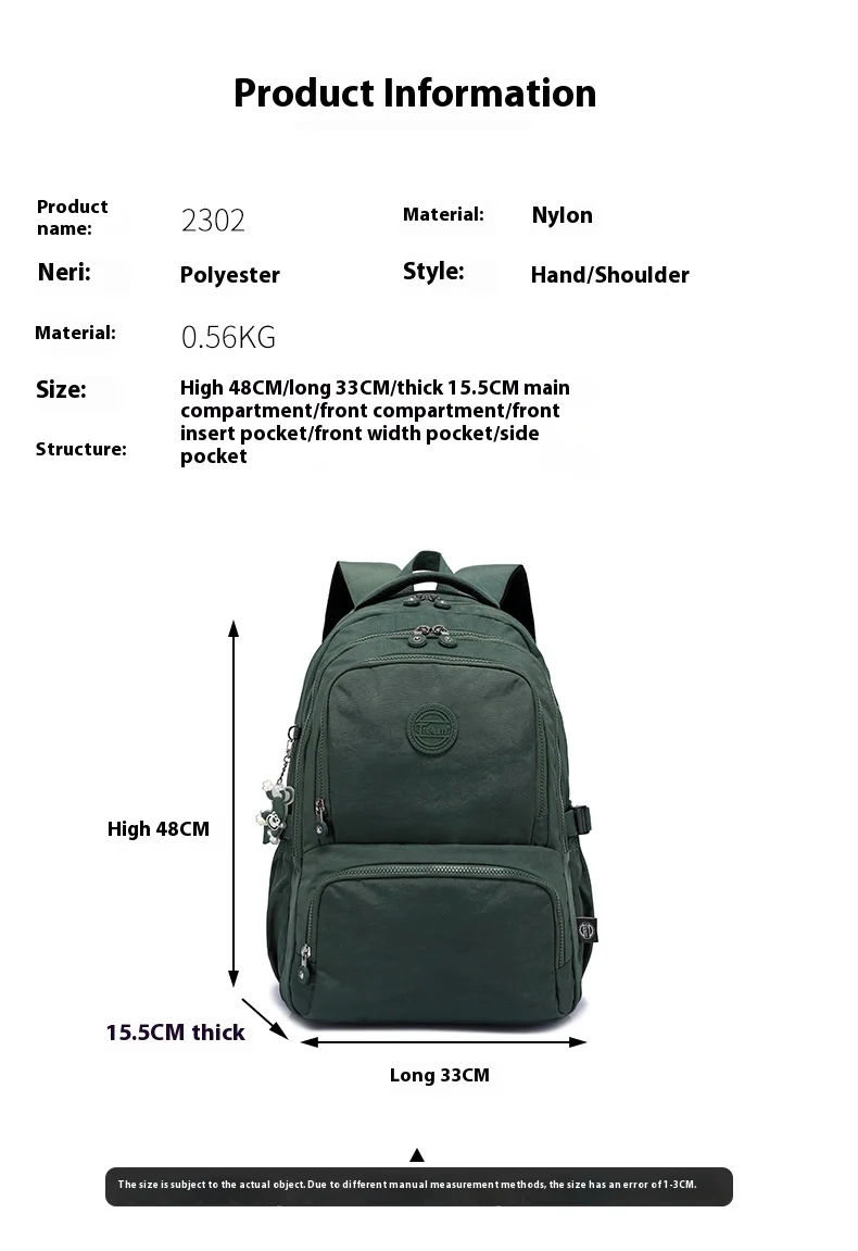 TEGAOTE Men's Backpack Travel Bag Nylon Waterproof Mochila Feminina Bagpack Bolsas School Bags for Teenager Boys Children's