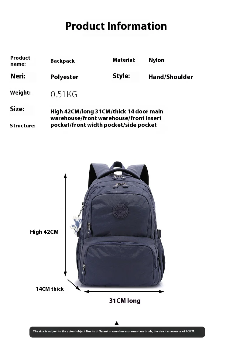 TEGAOTE Men's Backpack Travel Bag Nylon Waterproof Mochila Feminina Bagpack Bolsas School Bags for Teenager Boys Children's