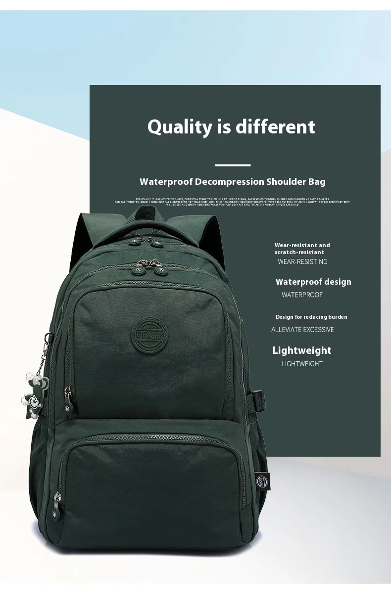 TEGAOTE Men's Backpack Travel Bag Nylon Waterproof Mochila Feminina Bagpack Bolsas School Bags for Teenager Boys Children's