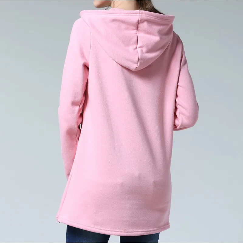 Autumn Winter Maternity Clothes Breastfeeding Tops Nursing Hoodies Thickened Warming Long Sleeve Pregnant Women Hoodie Sweater