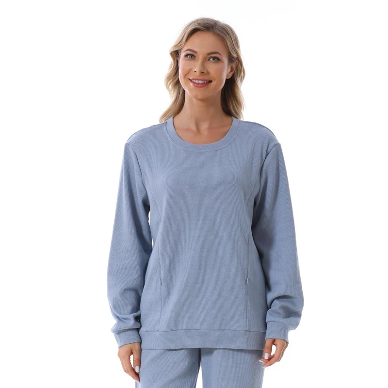Plus Size Pregnant Women Sweatshirt Long Sleeve Spring Autumn Breastfeeding Clothes Blouse Maternity Clothes Pullover Hoodies