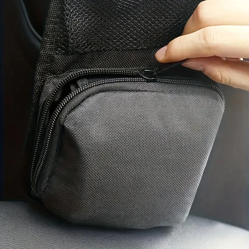 1pcs Car Seat Back Hanging Bag Oxford Cloth Waterproof Thermal Pressure Resistant Handle Side Storage Bag Vehicle Compression