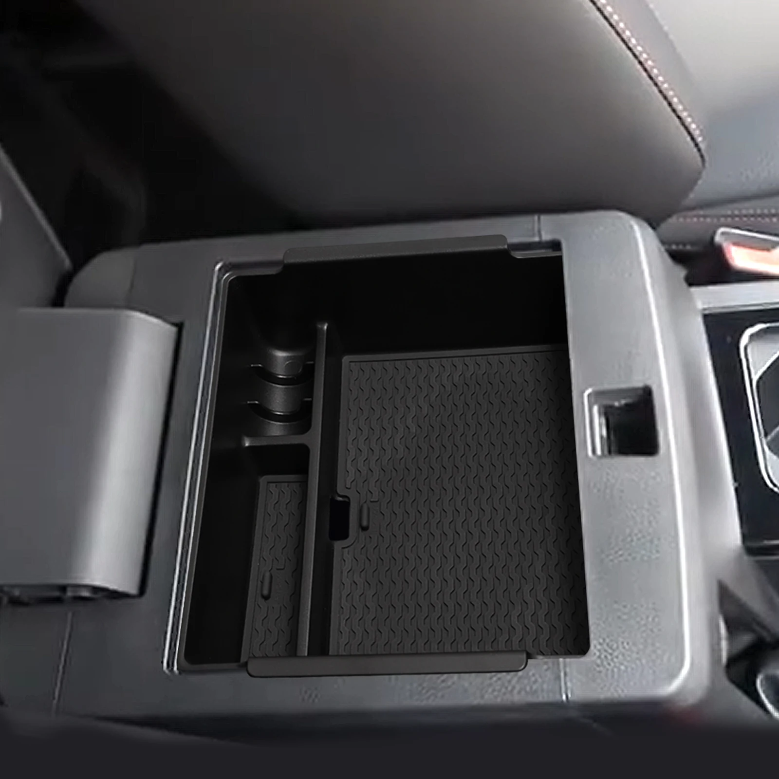LUCKEASY for Mitsubishi Triton 2024 2025 Car Storage Box Interior Accessories Center Console Armrest Storage Case Tidying Tray