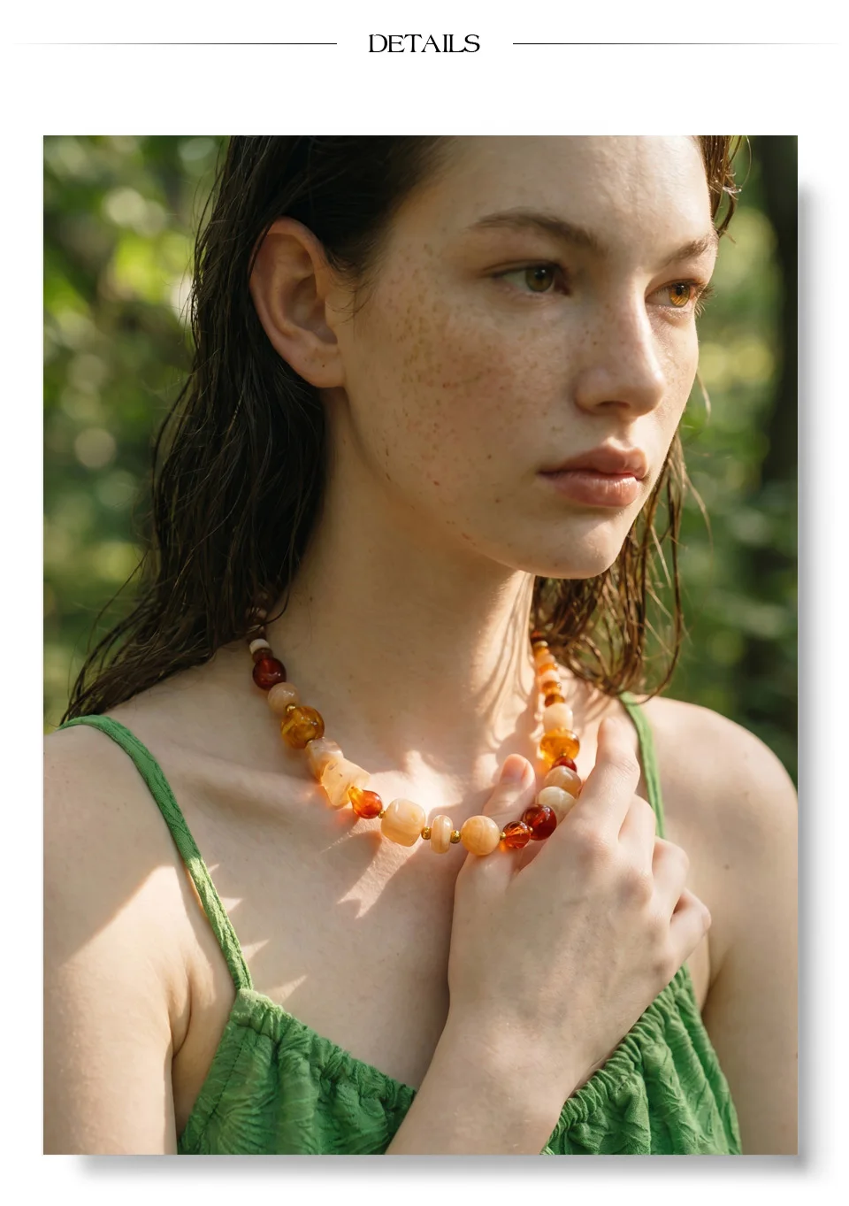 Yhpup Waterproof Acrylic Resin Beads Chain Handmade Necklace Bracelet Set Stainless Steel Distinctive Arrivals Jewelry