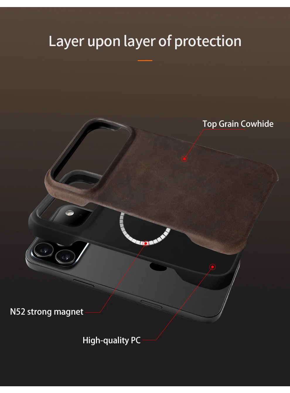 for Magsafe Case for iPhone 17 15 16 18 Pro Max Air 18Pro 17Pro Retro Luxury Genuine PULL-UP Leather Magnetic Phone Back Cover