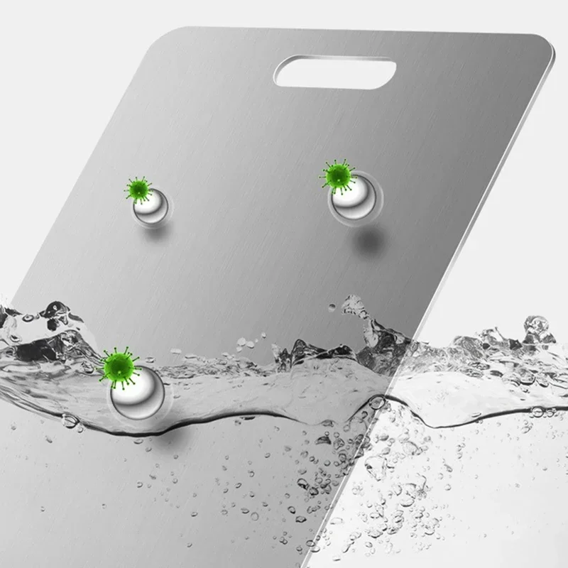 JUSTINLAU Stainless Steel Thickened Cutting Board Antibacterial Mildew-proof Kneading Dough Board Fruit Vegetable Cutting Board
