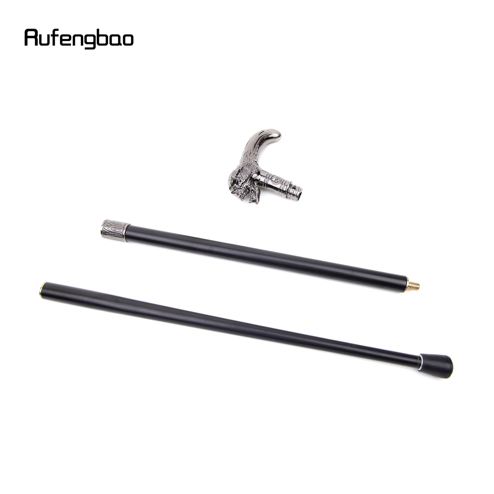 Skull Head Walking Cane Fashion Decorative Walking Stick Gentleman Elegant Cosplay Cane Knob Crosier 93cm
