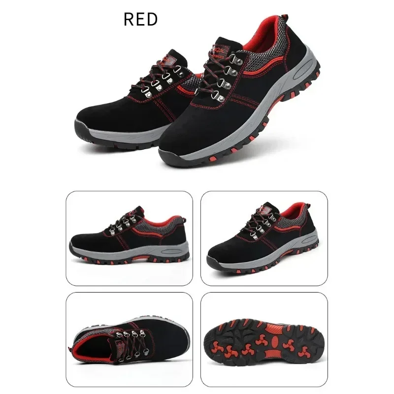 Women's Steel Toe Safety Boots Ankle Survival Anti-smashing Mid-plate Blue Safety Shoes for Protection