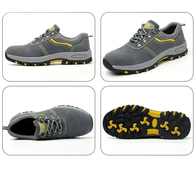 Women's Steel Toe Safety Boots Ankle Survival Anti-smashing Mid-plate Blue Safety Shoes for Protection