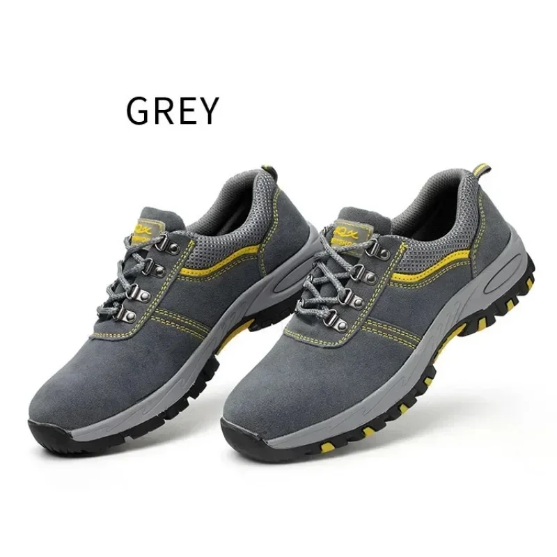 Women's Steel Toe Safety Boots Ankle Survival Anti-smashing Mid-plate Blue Safety Shoes for Protection