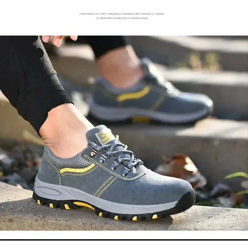 Women's Steel Toe Safety Boots Ankle Survival Anti-smashing Mid-plate Blue Safety Shoes for Protection