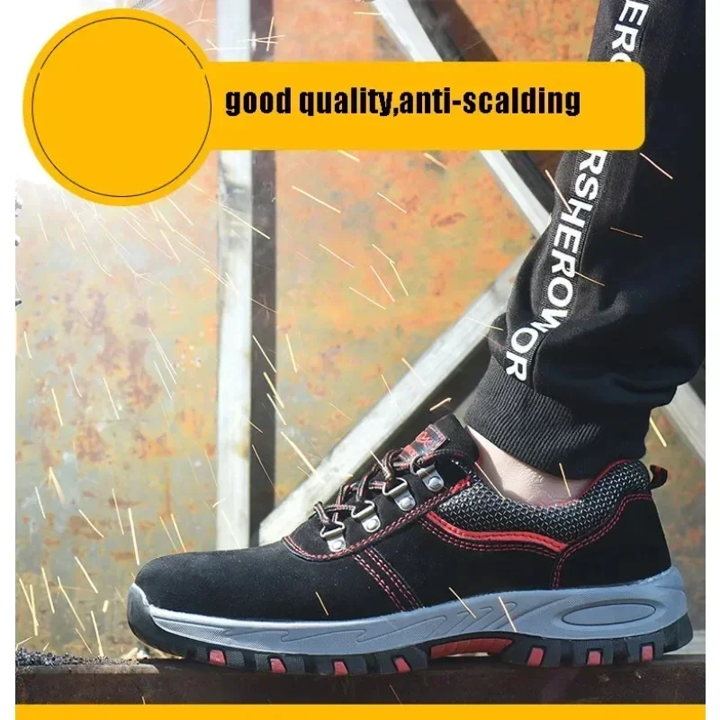 Women's Steel Toe Safety Boots Ankle Survival Anti-smashing Mid-plate Blue Safety Shoes for Protection