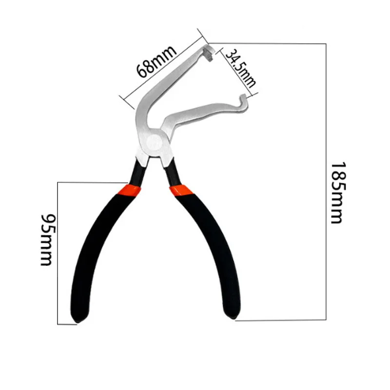 8" 60-Degree Electrical Disconnect Pliers For Automotive Connectors & Sensors - Angled Wire Plug Removal Tool