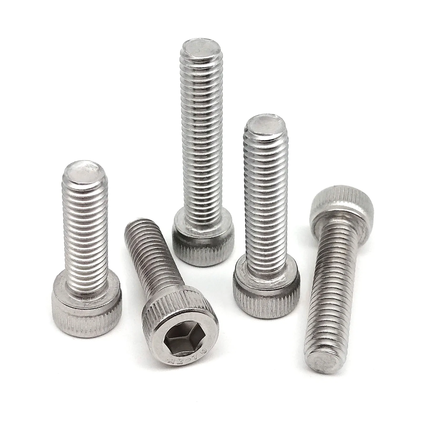 HZYUEGOU M1.4 M1.6 M2 M3 M3.5 M4 M5 M6 M8 304 A2 Stainless Steel DIN912 Hexagon Hex Socket Cap Allen Head Bolt Screw Long 2-80mm
