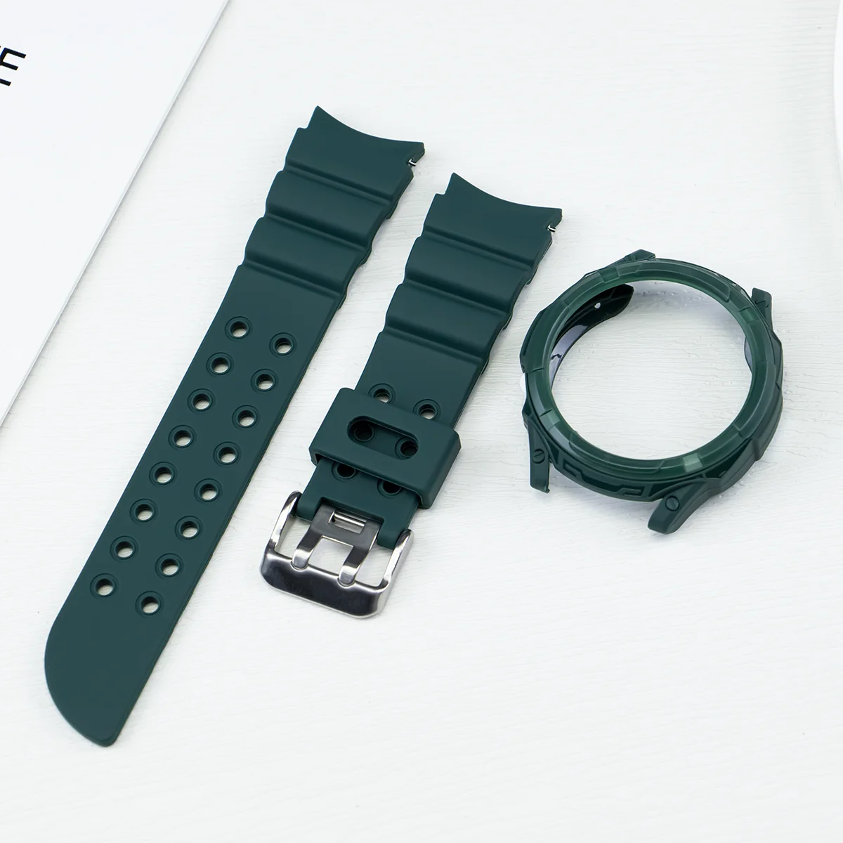 Case+Strap for Samsung Galaxy Watch 6 Classic 43mm 47mm Silicone Band Protective Case Cover for Watch 6 Classic Modification kit
