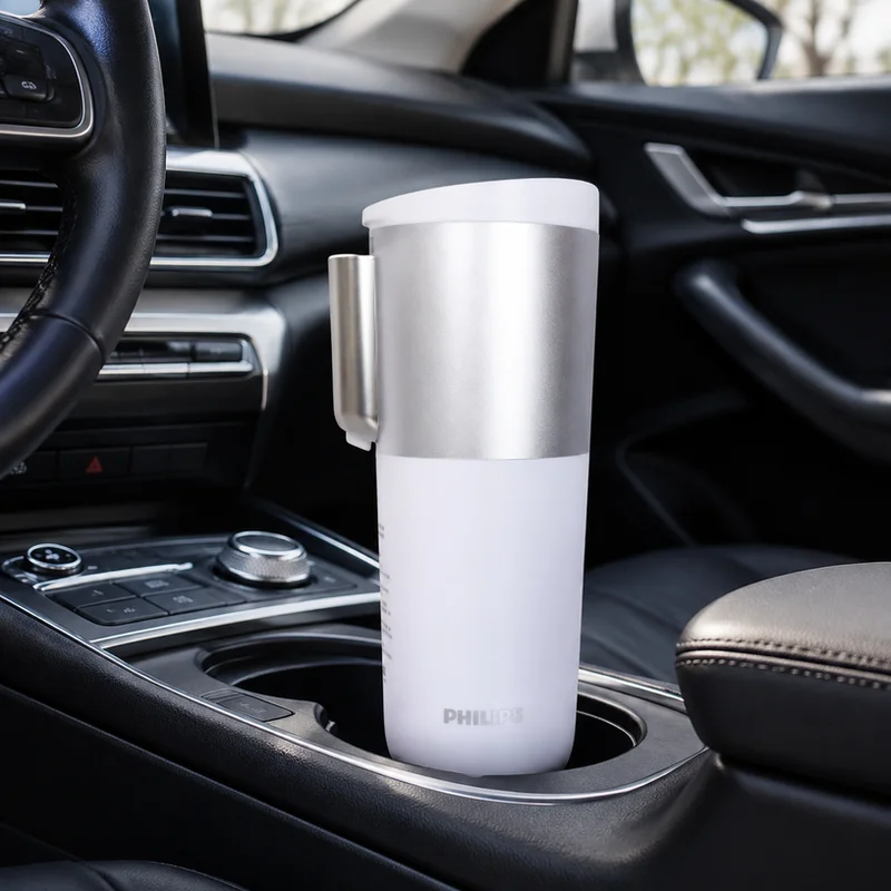 Philips Travel Portable Car Office Electric Heating Kettle Small 5 Gear Thermostat Thermal Bottle Boil Water Warm Cup