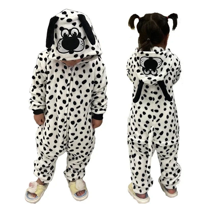 Girls Black Cat Leopard Cat Cosplay Costume Child Anime Pajamas Animal Onesies Kigurumi Christmas Halloween Jumpsuit Party Gift