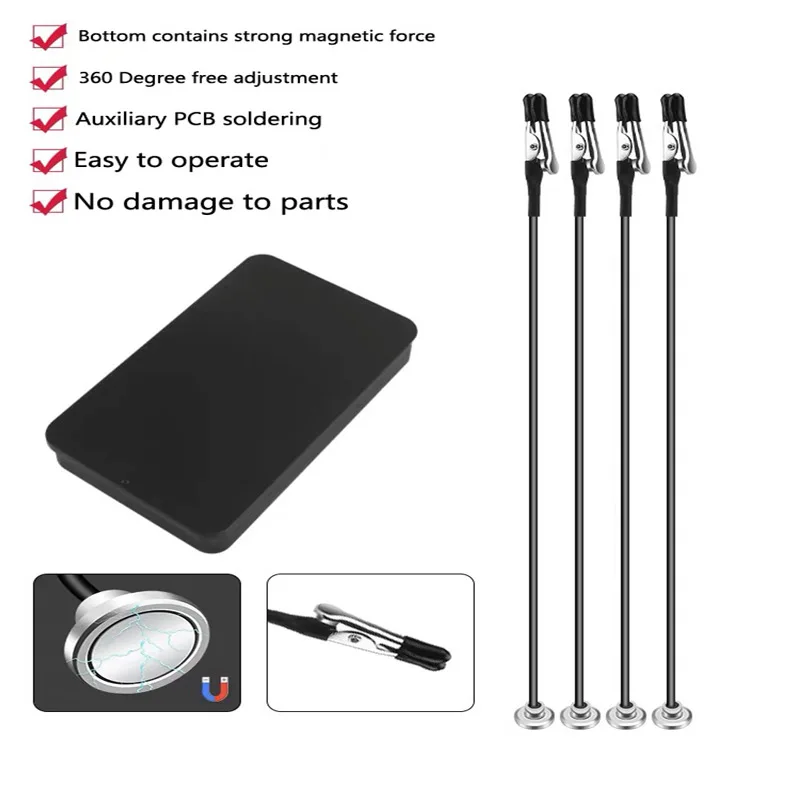 Multi Functional Universal Clamp Crocodile Clamp Arm PCB Circuit Board Soldering Fixture Magnetic Suction Auxiliary Bracket