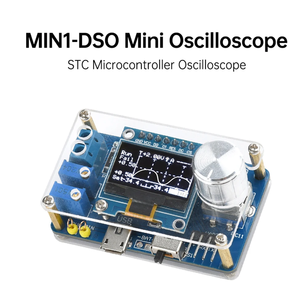DIY Mini Digital Oscilloscope Kit STC8K8A Microcontroller Electronic Component Soldering Practice Loose Kit