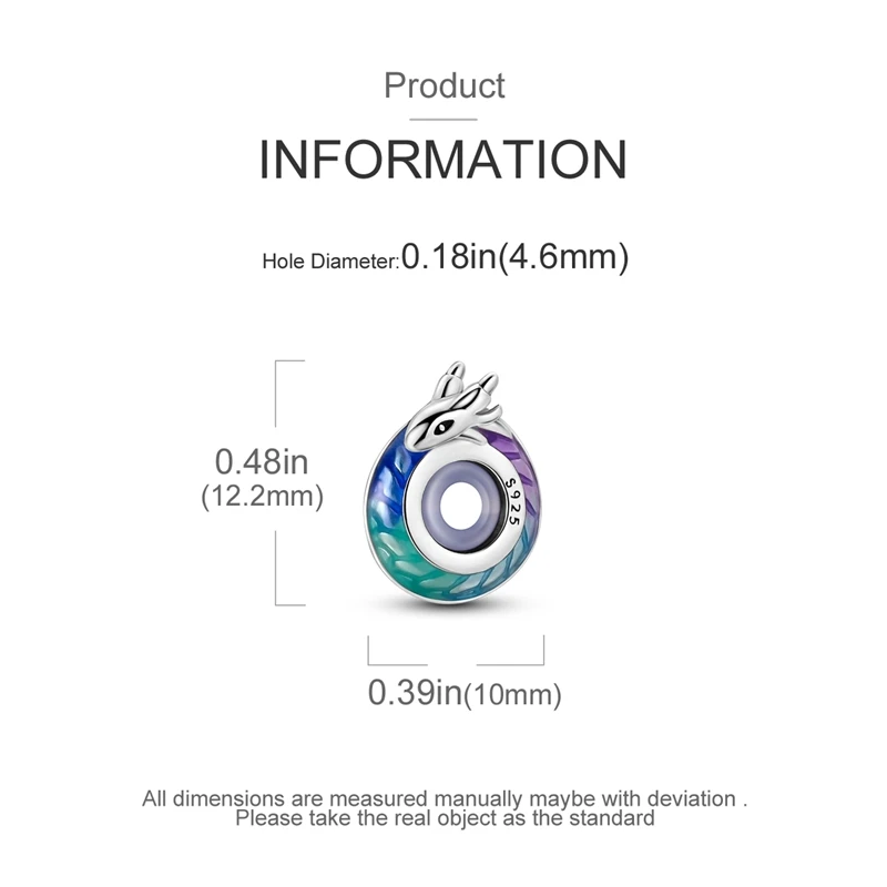 100% 925 Sterling Silver Rainbow Zircon Colorful Butterfly Dragon Shaped Silicone Stopper Charms Beads Fit DIY Bracelets Jewelry