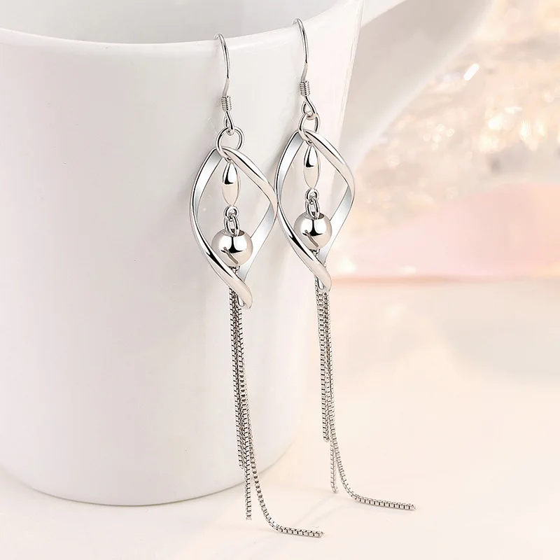 High-quality 925 Sterling Silver Crystal Fashion Circle Hoop Earrings for Woman Wedding Party Gift Street Versatile Jewelry