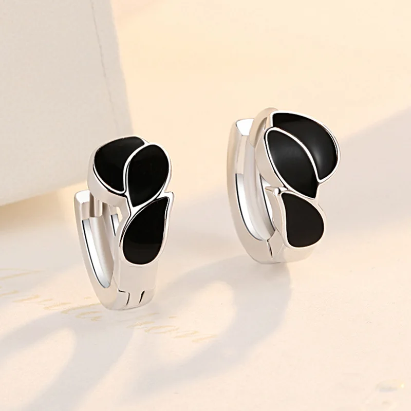 High-quality 925 Sterling Silver Crystal Fashion Circle Hoop Earrings for Woman Wedding Party Gift Street Versatile Jewelry