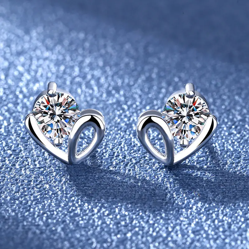 High-quality 925 Sterling Silver Crystal Fashion Circle Hoop Earrings for Woman Wedding Party Gift Street Versatile Jewelry