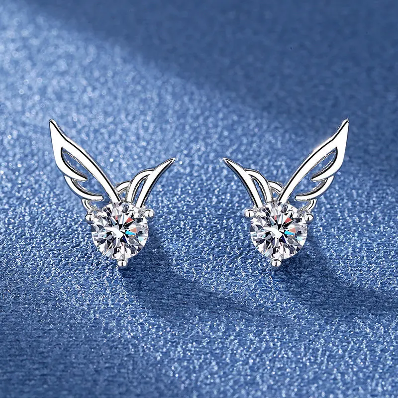 High-quality 925 Sterling Silver Crystal Fashion Circle Hoop Earrings for Woman Wedding Party Gift Street Versatile Jewelry