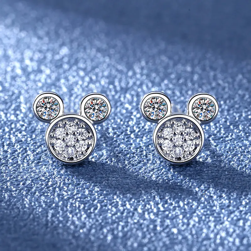 High-quality 925 Sterling Silver Crystal Fashion Circle Hoop Earrings for Woman Wedding Party Gift Street Versatile Jewelry
