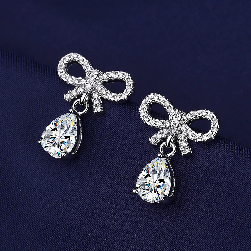 High-quality 925 Sterling Silver Crystal Fashion Circle Hoop Earrings for Woman Wedding Party Gift Street Versatile Jewelry