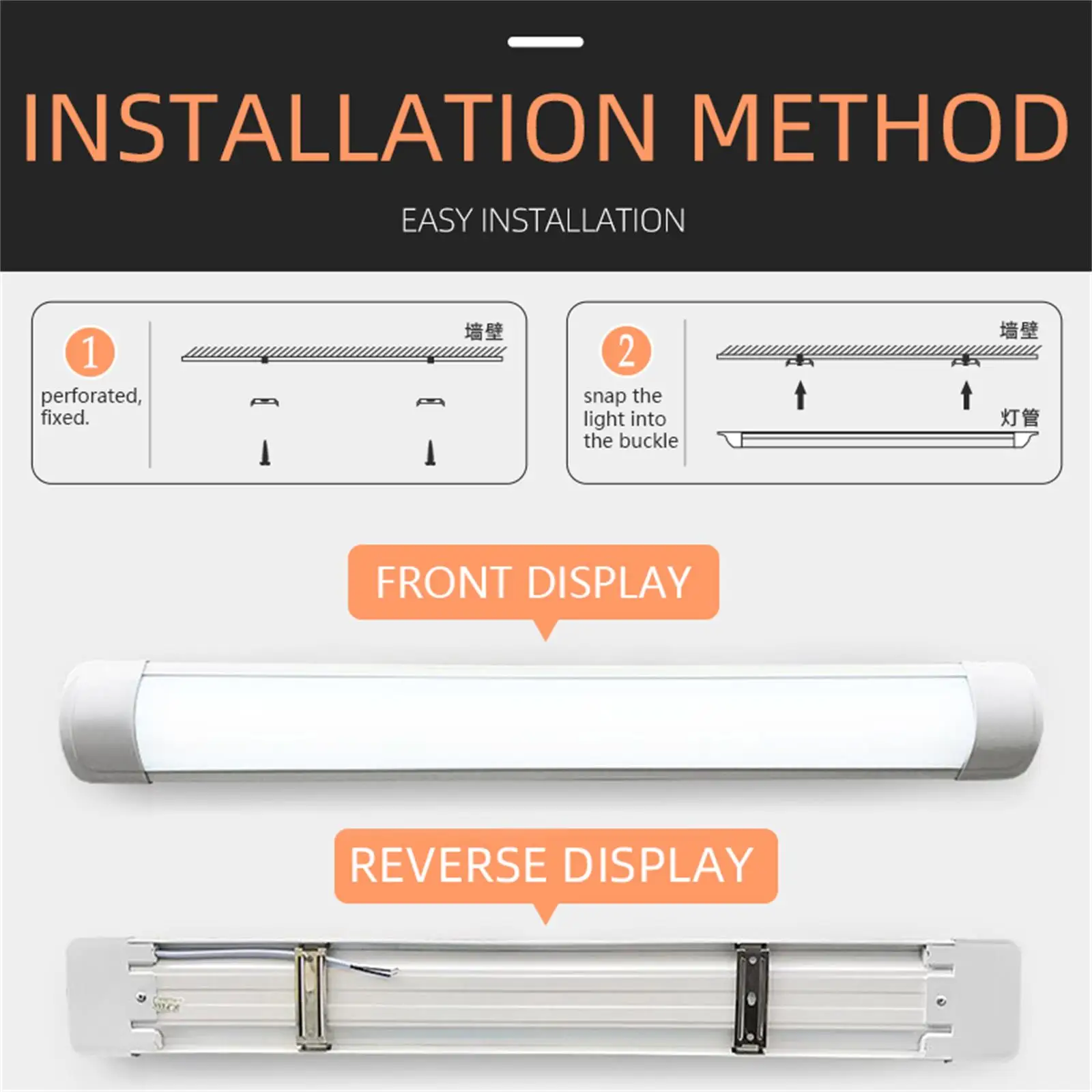 1.2M LED Tube Bar Fixture Super Bright 100W Utility LED Light Shop Store Light Ceiling Under Cabinet Light Garage