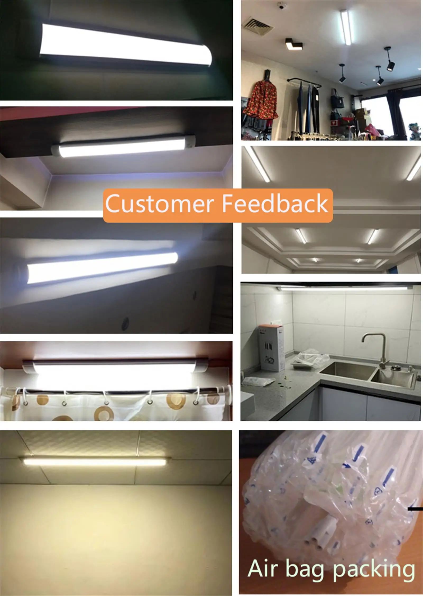 1.2M LED Tube Bar Fixture Super Bright 100W Utility LED Light Shop Store Light Ceiling Under Cabinet Light Garage