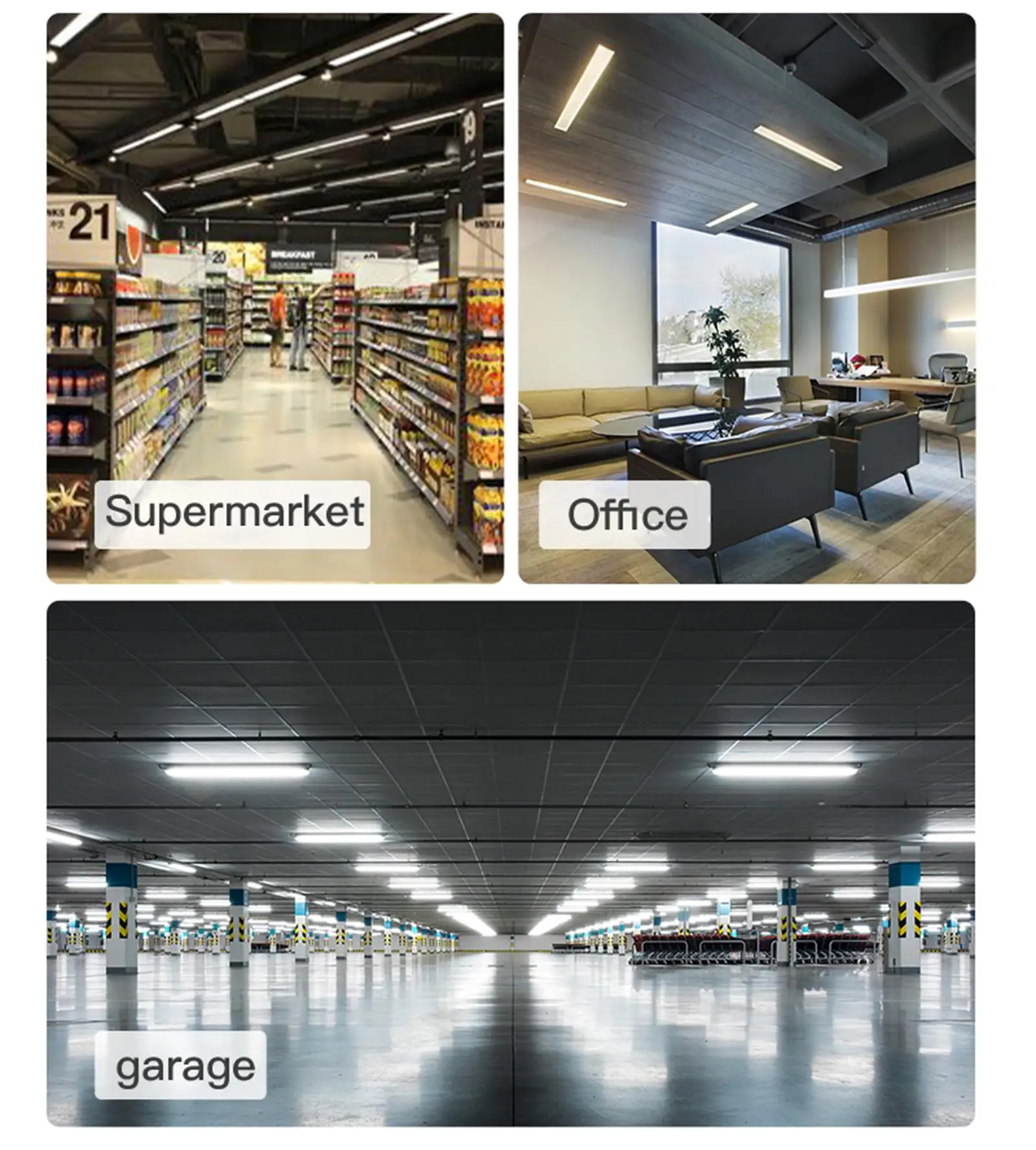 1.2M LED Tube Bar Fixture Super Bright 100W Utility LED Light Shop Store Light Ceiling Under Cabinet Light Garage