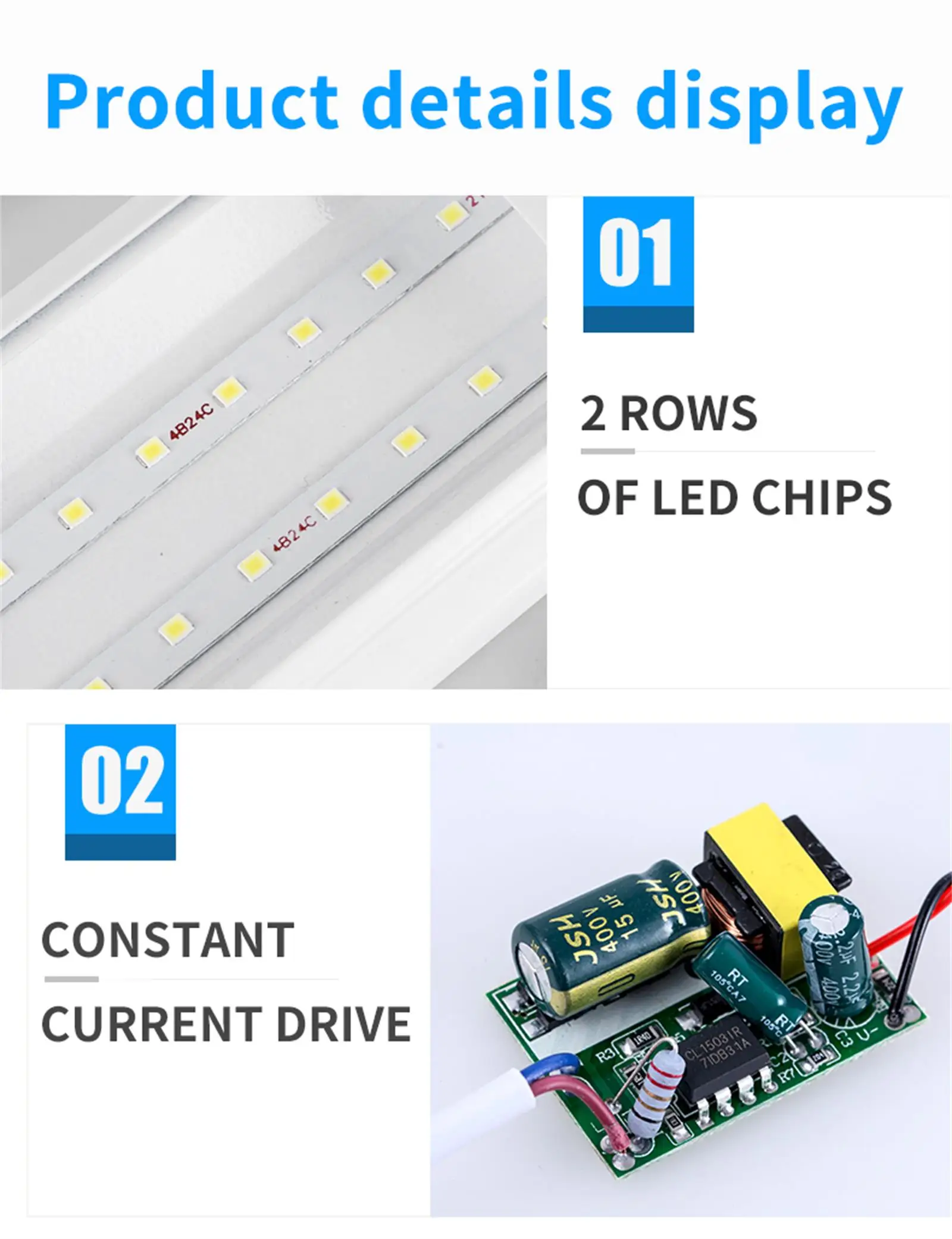 1.2M LED Tube Bar Fixture Super Bright 100W Utility LED Light Shop Store Light Ceiling Under Cabinet Light Garage