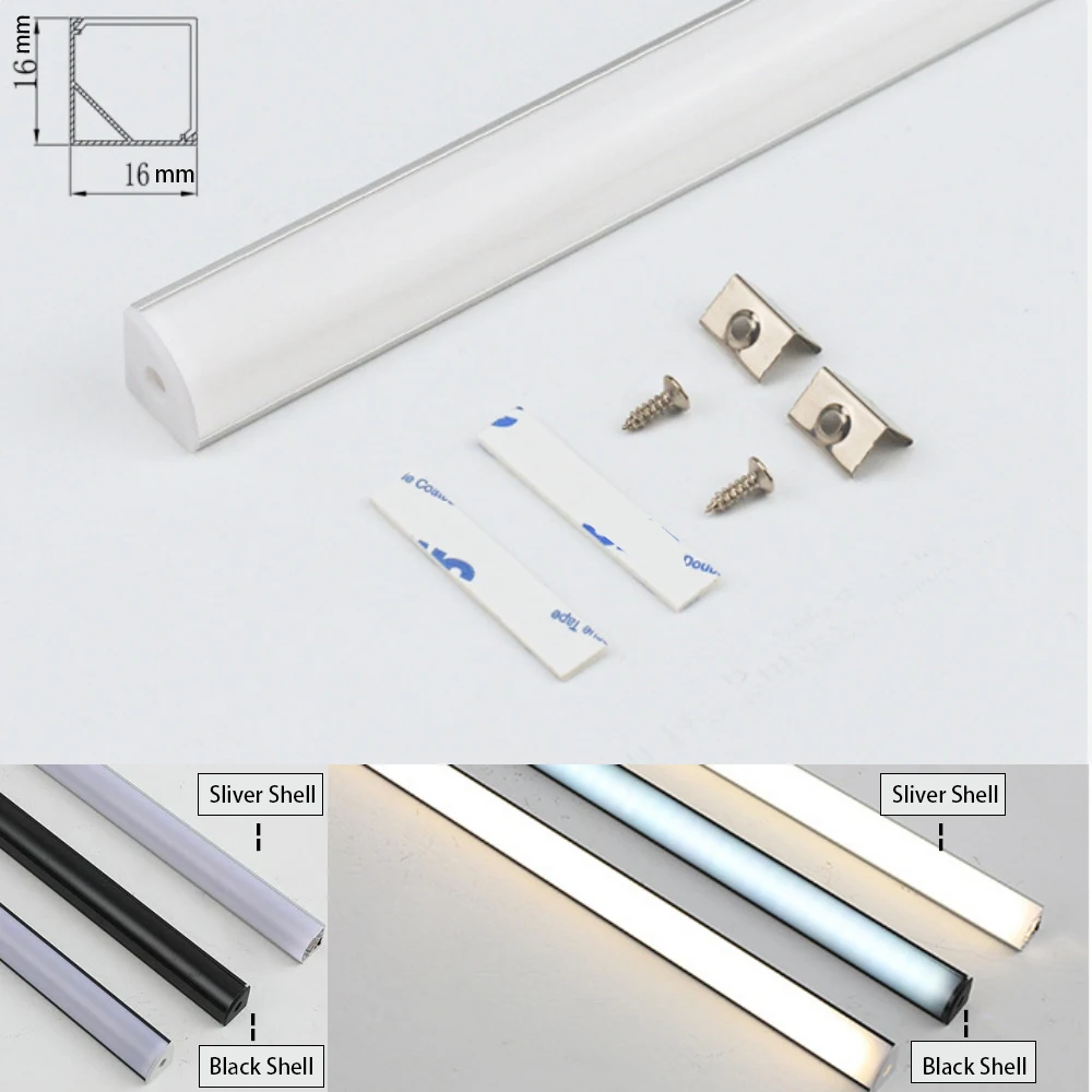 12V LED Cabinet Lamp Aluminum 30cm 40cm 50cm LED Bar Cabinet Light White Warm Natural Kitchen Bedroom Closet Bedside Night Light