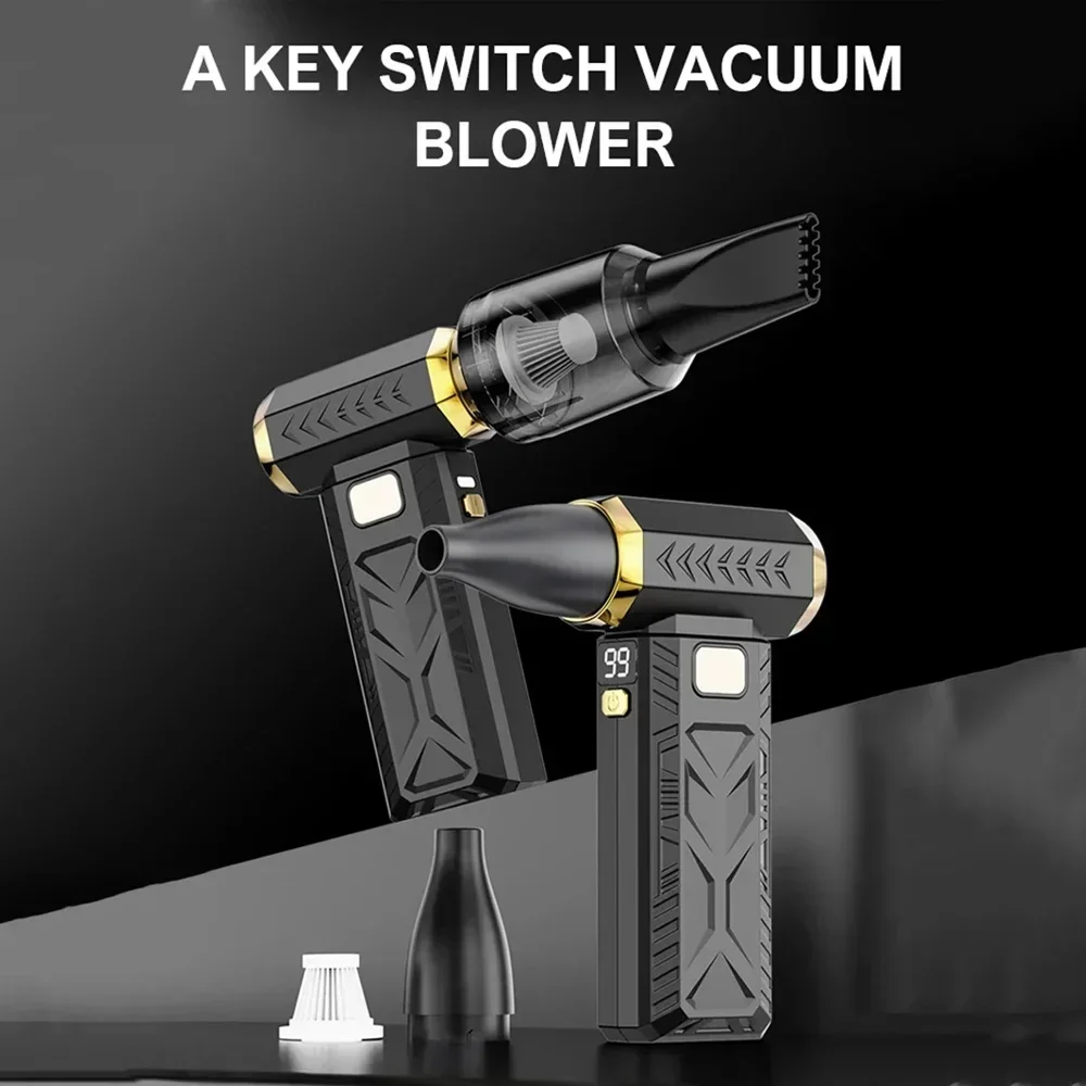 Upgraded 400000RPM Jet Fan M18 Brushless Blower - Powerful Portable Electric Dust Cleaner with Type-C Charging, 53m/s Turbo Fan