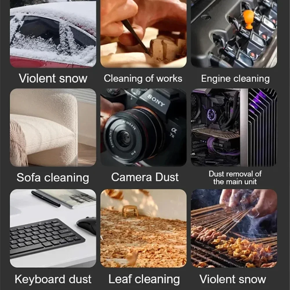 Upgraded 400000RPM Jet Fan M18 Brushless Blower - Powerful Portable Electric Dust Cleaner with Type-C Charging, 53m/s Turbo Fan