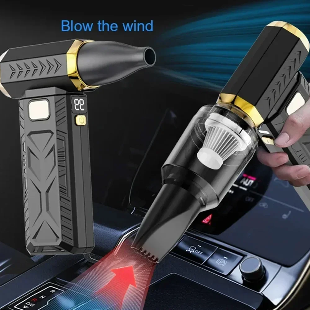 Upgraded 400000RPM Jet Fan M18 Brushless Blower - Powerful Portable Electric Dust Cleaner with Type-C Charging, 53m/s Turbo Fan
