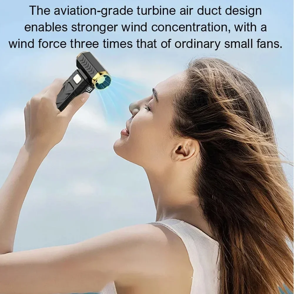 Upgraded 400000RPM Jet Fan M18 Brushless Blower - Powerful Portable Electric Dust Cleaner with Type-C Charging, 53m/s Turbo Fan