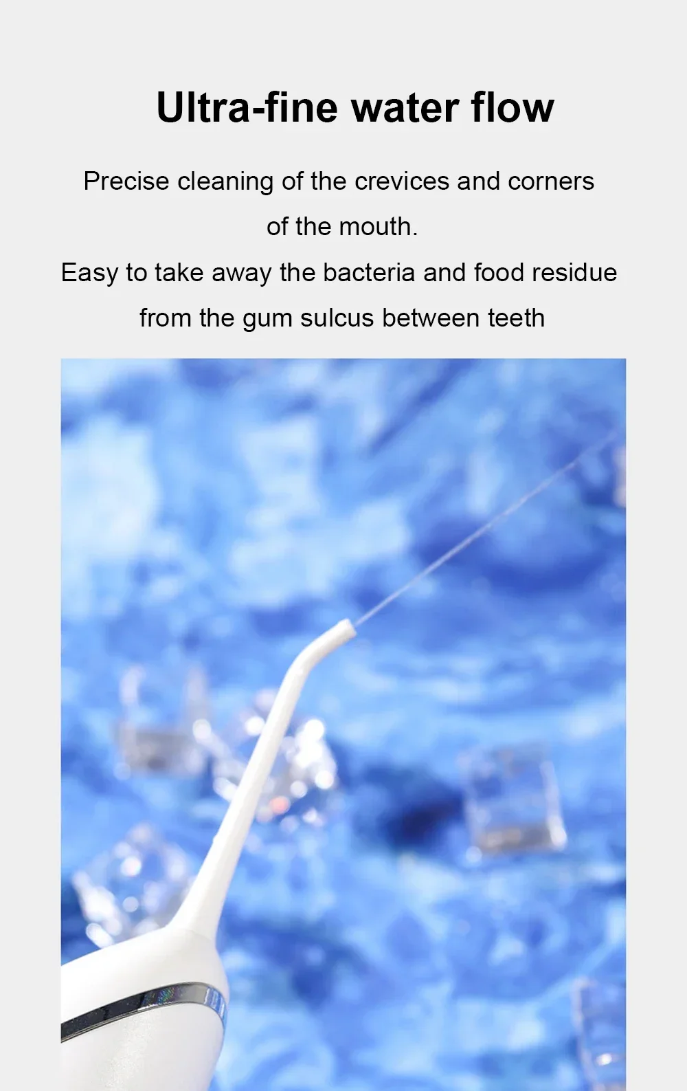 TINSOL Electric Water Flosser, High-Pressure Water Jet Flosser, Electric Toothbrush, USB Charging, Gum Care, Jet Dental Cleaner