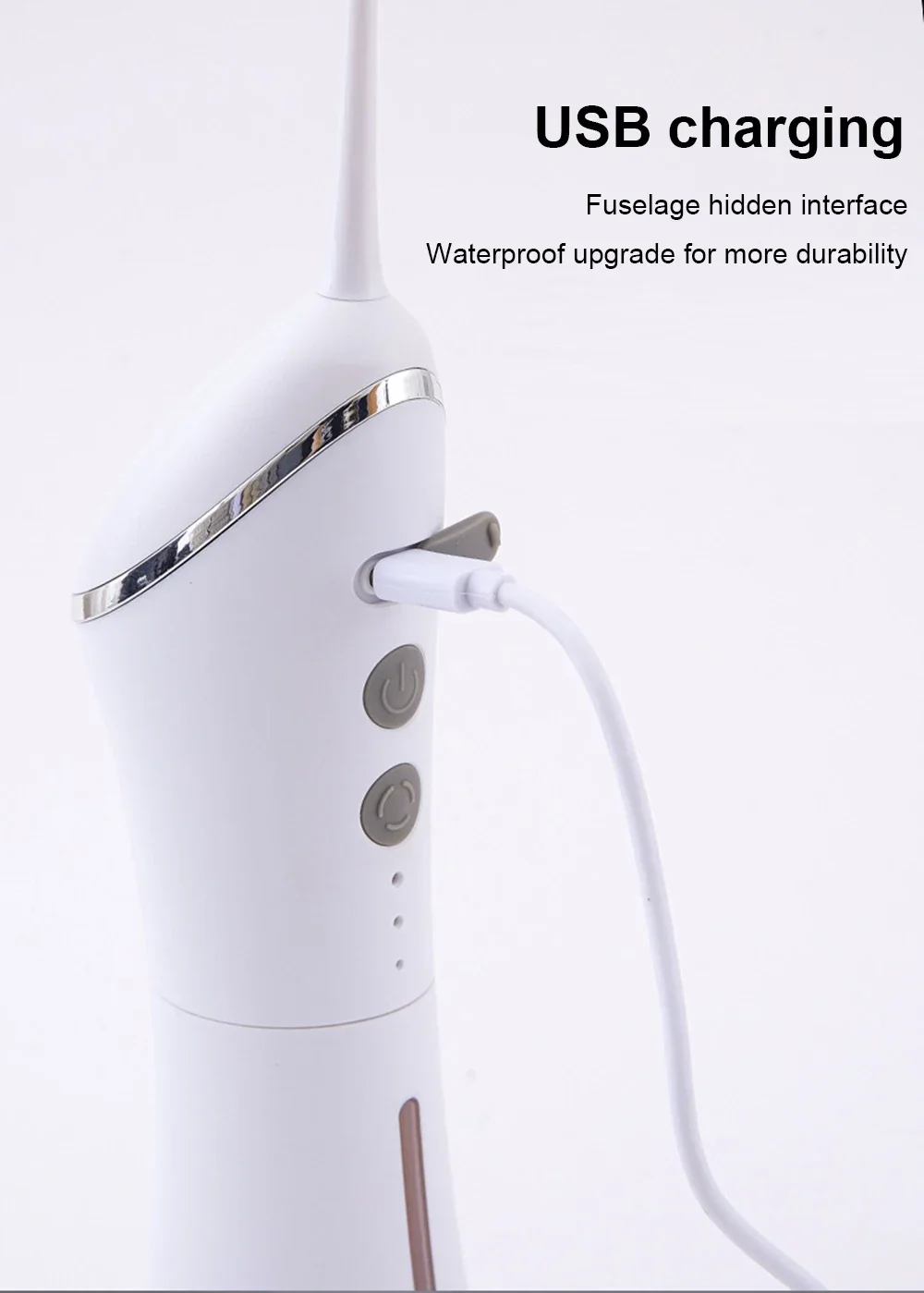 TINSOL Electric Water Flosser, High-Pressure Water Jet Flosser, Electric Toothbrush, USB Charging, Gum Care, Jet Dental Cleaner