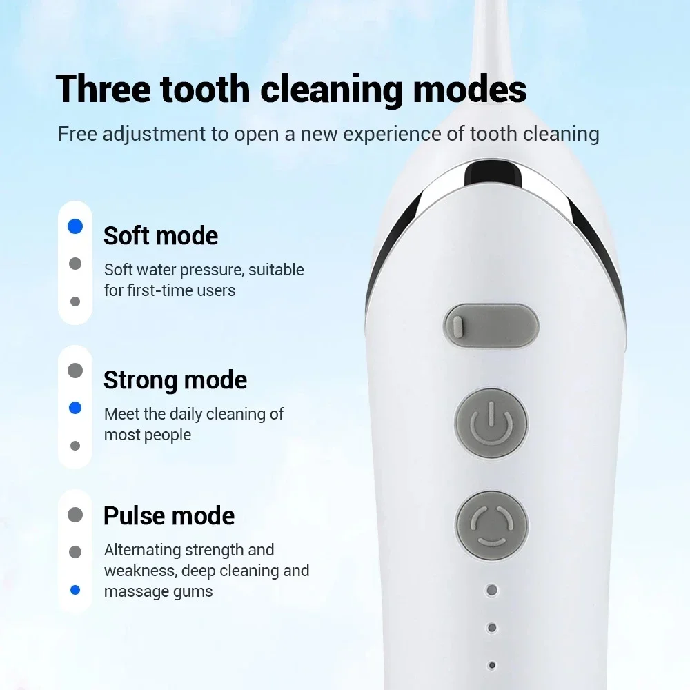 TINSOL Electric Water Flosser, High-Pressure Water Jet Flosser, Electric Toothbrush, USB Charging, Gum Care, Jet Dental Cleaner