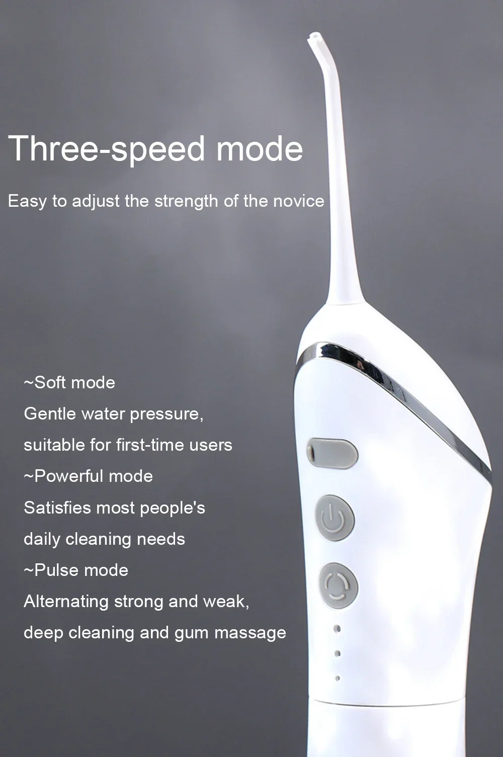 TINSOL Electric Water Flosser, High-Pressure Water Jet Flosser, Electric Toothbrush, USB Charging, Gum Care, Jet Dental Cleaner