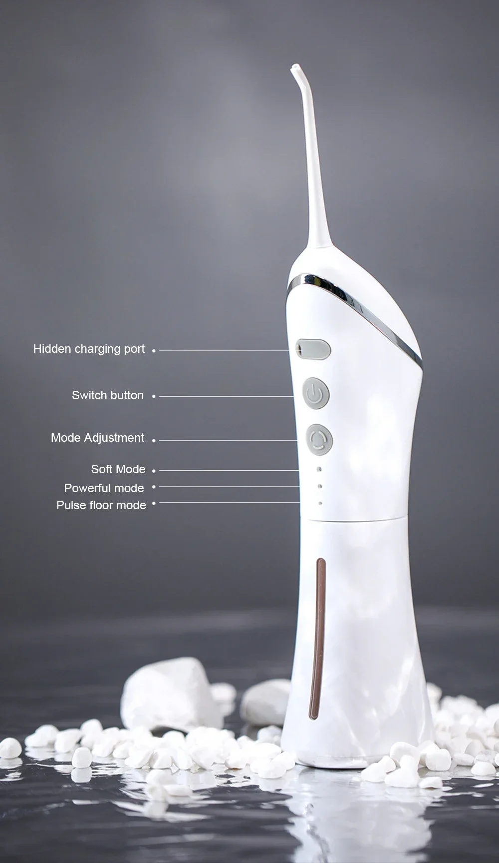 TINSOL Electric Water Flosser, High-Pressure Water Jet Flosser, Electric Toothbrush, USB Charging, Gum Care, Jet Dental Cleaner