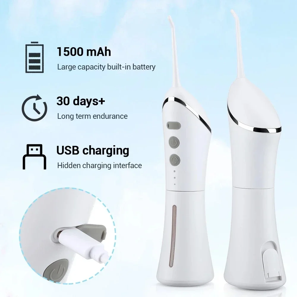 TINSOL Electric Water Flosser, High-Pressure Water Jet Flosser, Electric Toothbrush, USB Charging, Gum Care, Jet Dental Cleaner